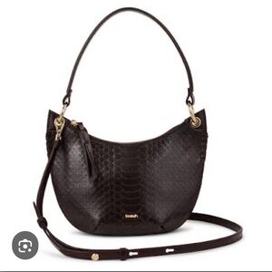 Elegant Brown Textured Shoulder Bag